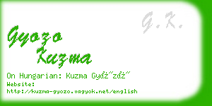 gyozo kuzma business card